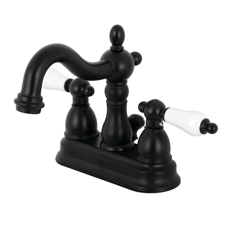 Kingston Brass KB1600PL Heritage 4" Centerset Bathroom Faucet, Matte Black KB1600PL